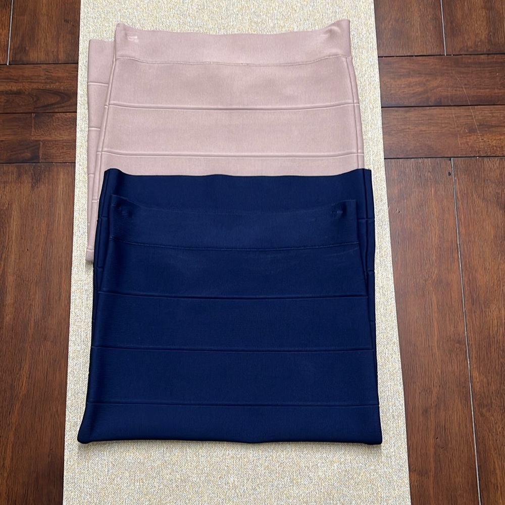 ❤️BCBGMaxAzria Leger Dark Navy Bandage Pencil Skirt